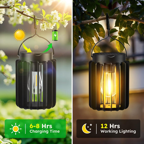 Ahaorigin dusk-to-dawn lantern provides automatic evening illumination.