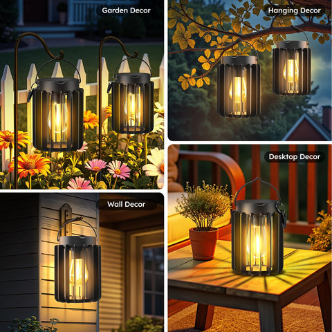 Ahaorigin lanterns install easily on branches or tabletops.