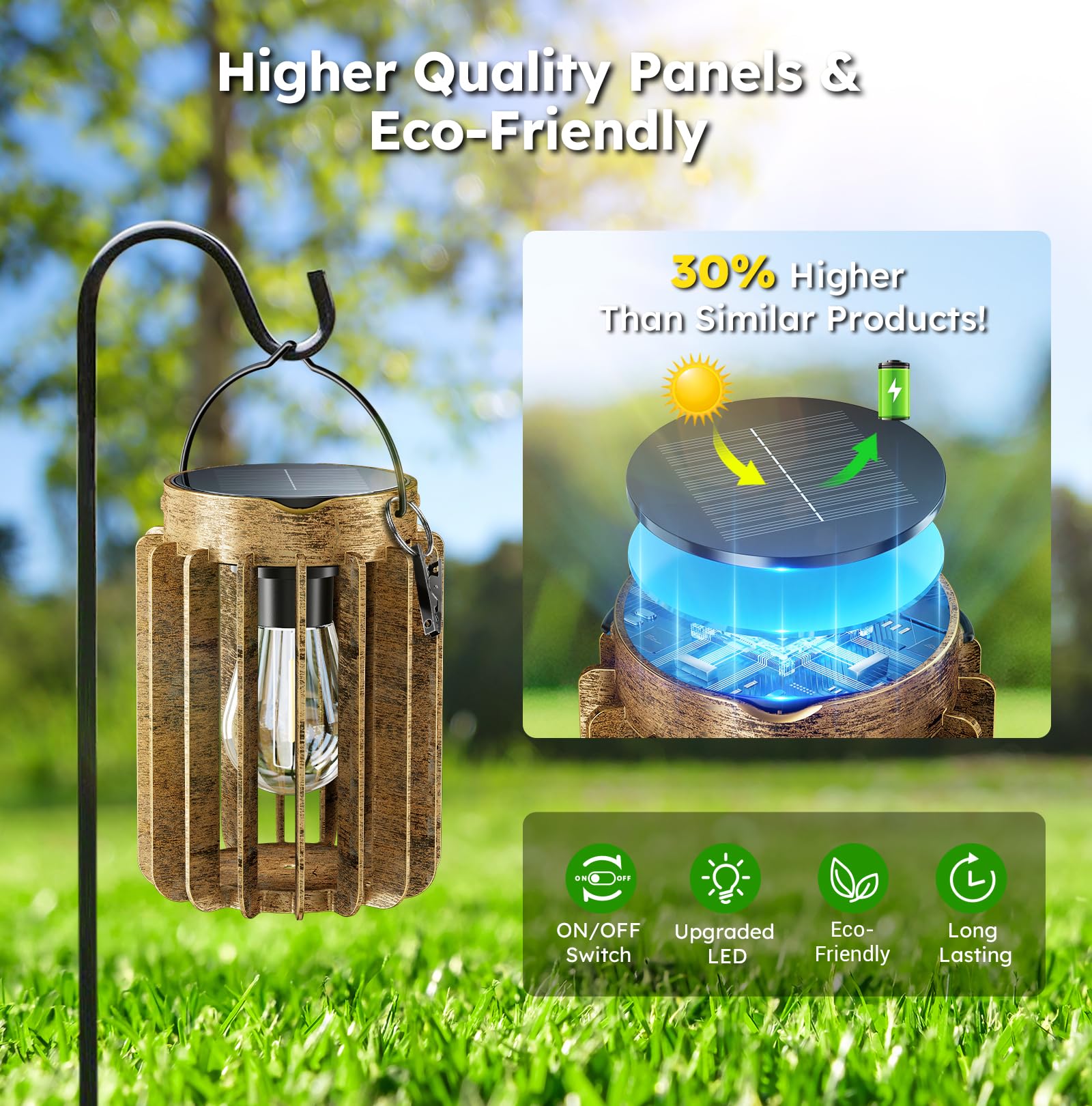 Ahaorigin solar lantern garden patio decor adds warm ambiance