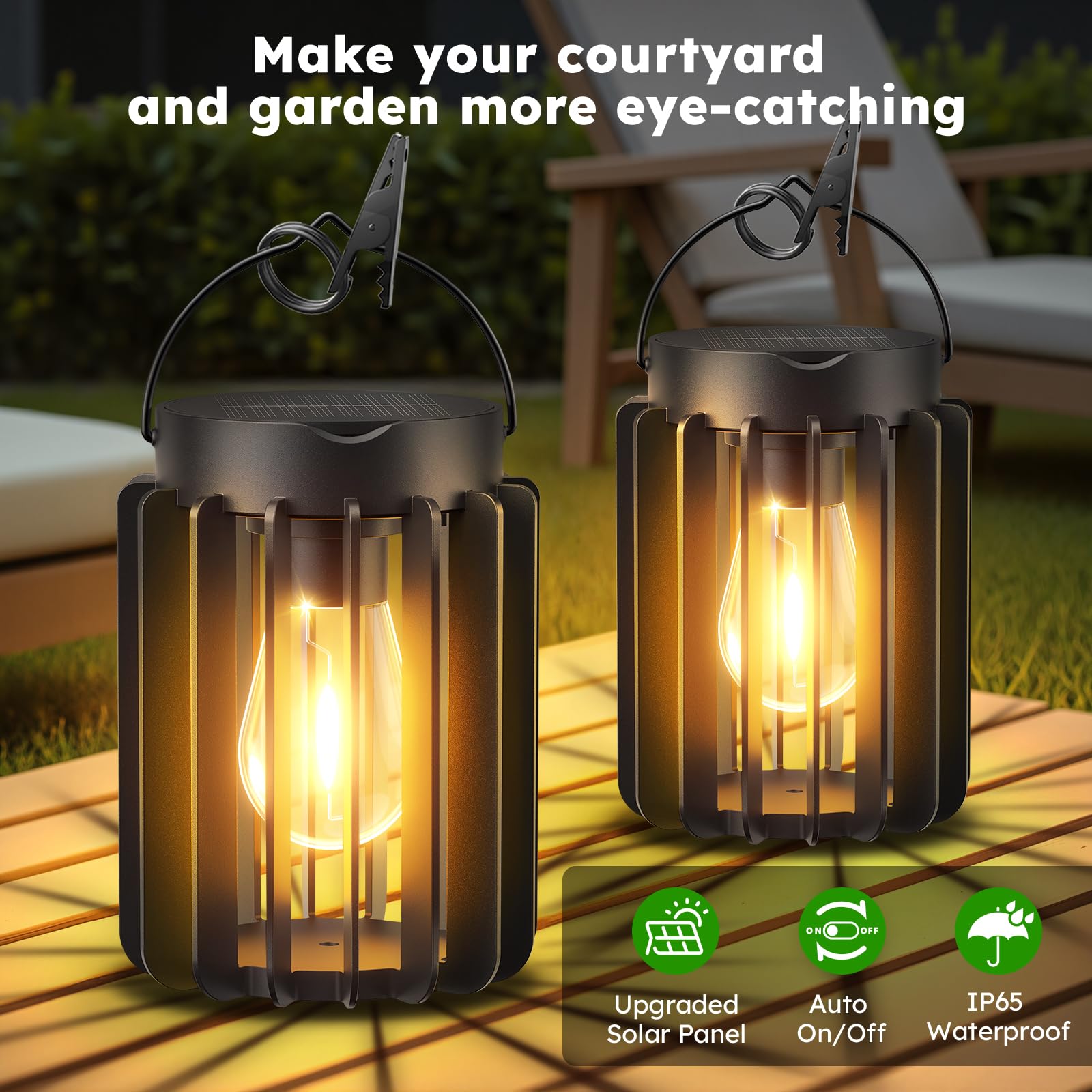 Ahaorigin hanging lantern decorates porches with flexible ambience.