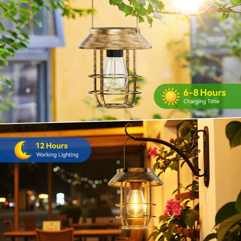 Close view of the Ahaorigin lantern 6.2 inch hook for secure hanging.