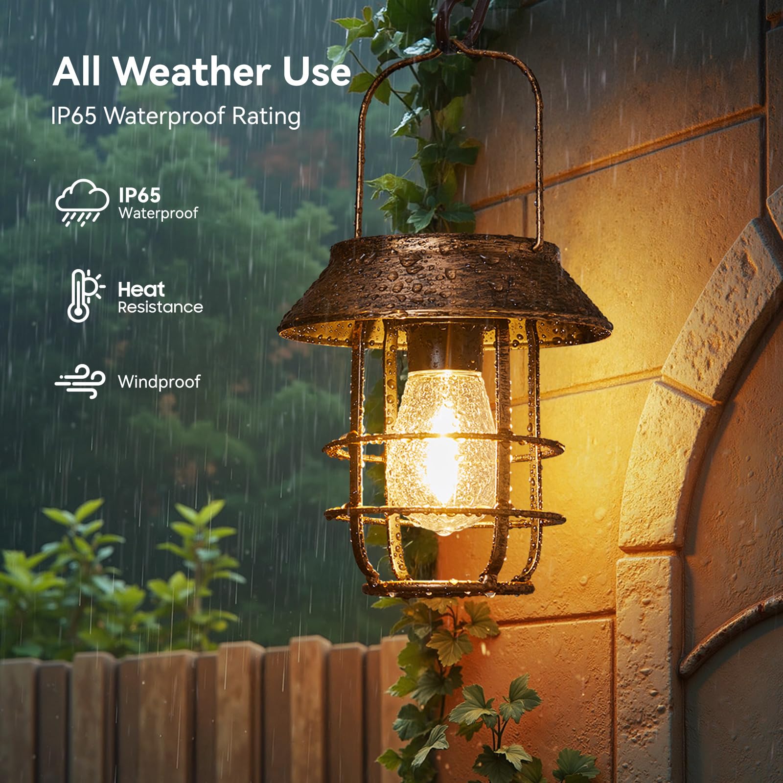 Ahaorigin solar lantern wall mount setup offering easy yard lighting.