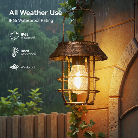 Ahaorigin solar lantern wall mount setup offering easy yard lighting.