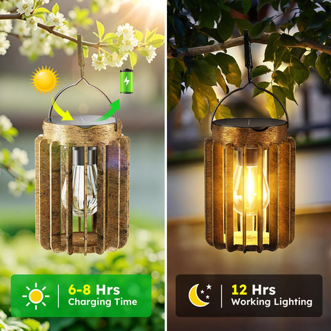 Ahaorigin solar lantern with IP65 waterproof design for all-weather use