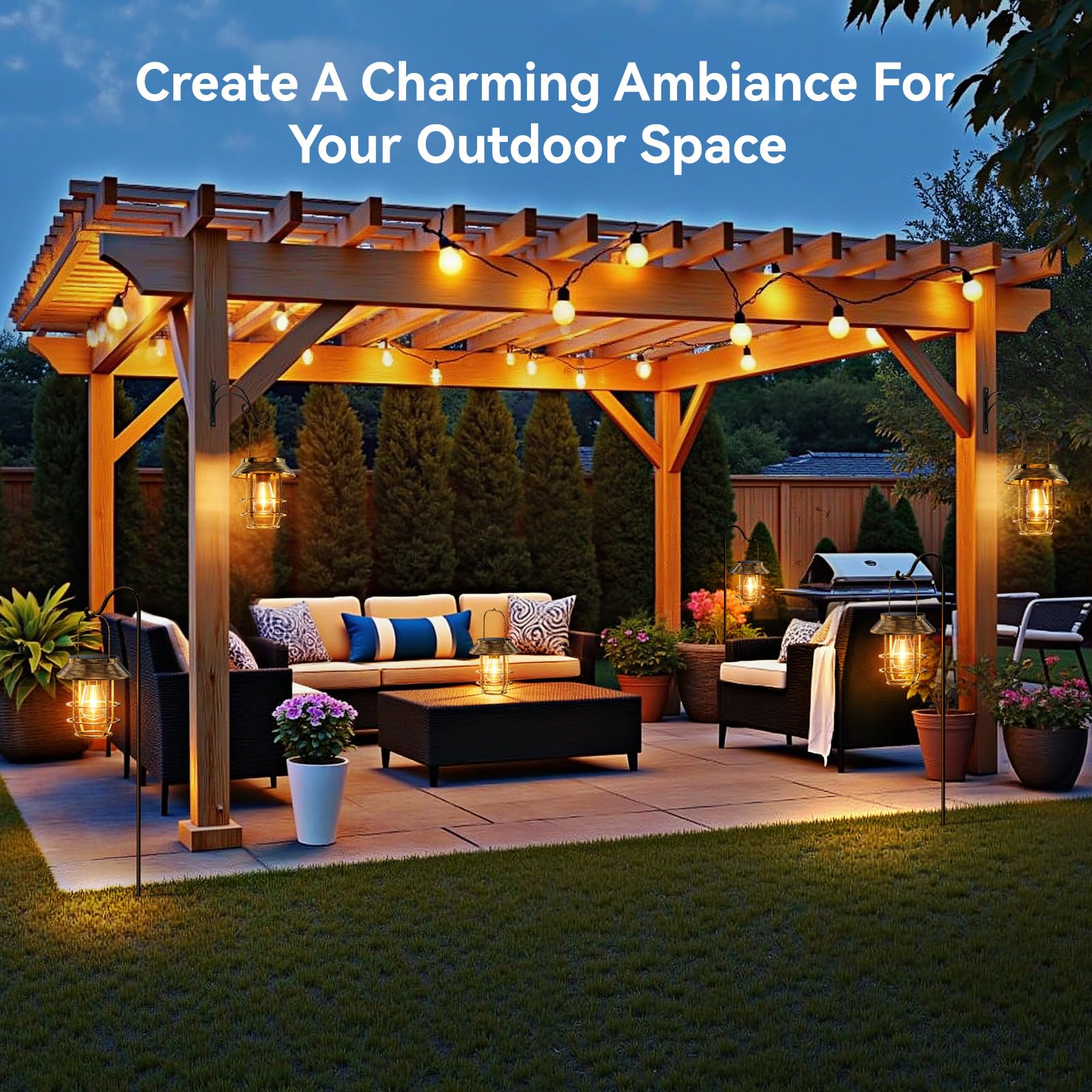 Ahaorigin lanterns illuminating walkways and courtyards with durable outdoor decor.