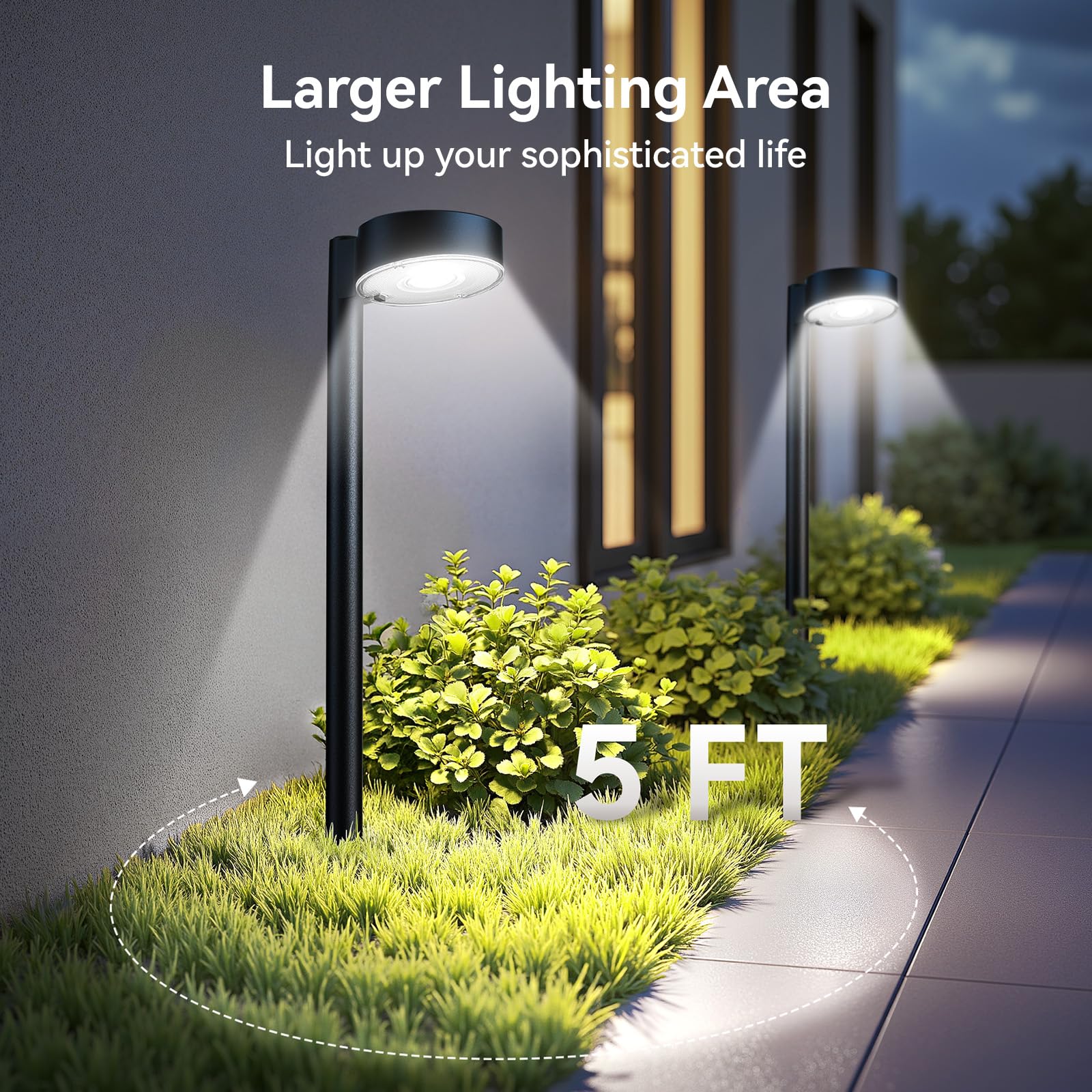 Ahaorigin solar pathway light with automatic on-off saves energy daily