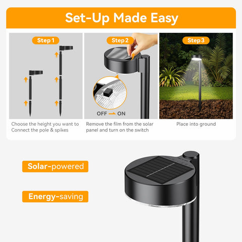 Ahaorigin solar pathway light IP65 waterproof for all-weather durability