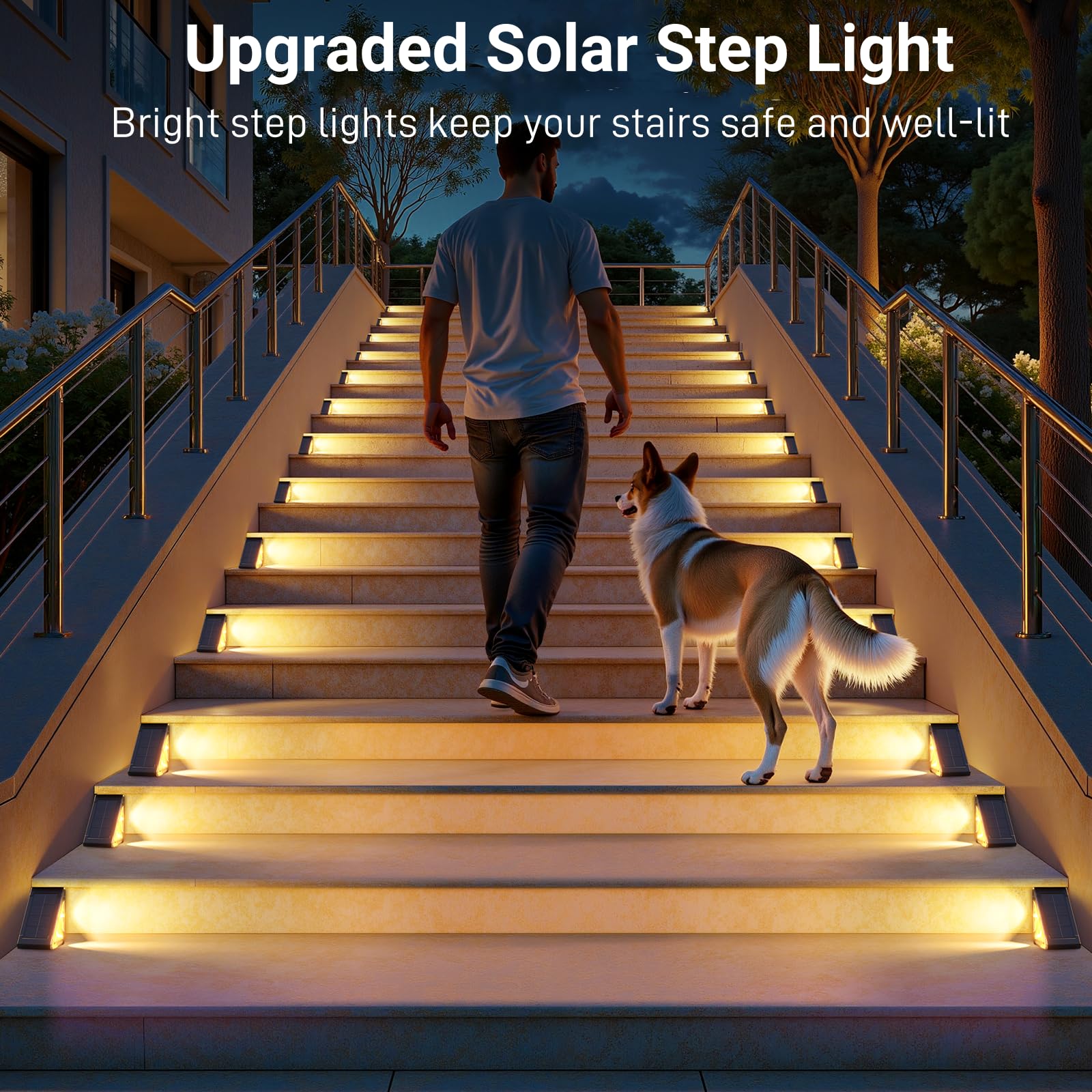 Ahaorigin warm-white outdoor light triangle creates inviting evenings on decks