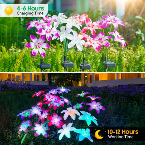 Ahaorigin waterproof lily lights endure rain and snow for year-round yard decor.