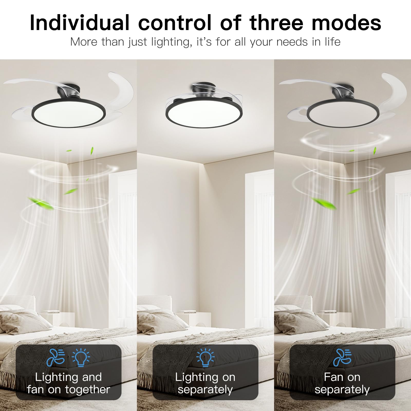 AHAWILL retractable blades hidden, showcasing a sleek space-saving silhouette
