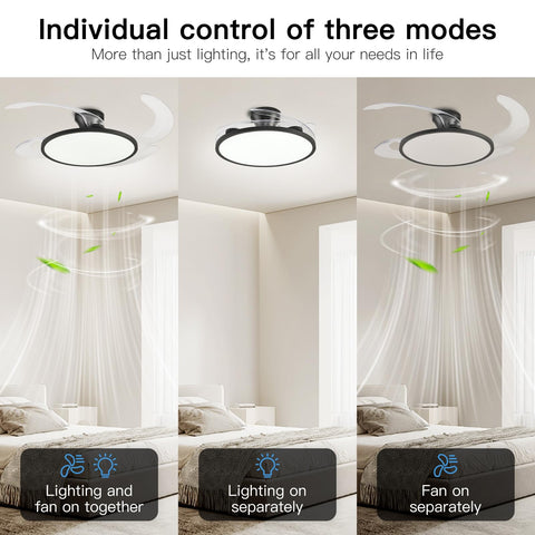 AHAWILL retractable blades hidden, showcasing a sleek space-saving silhouette