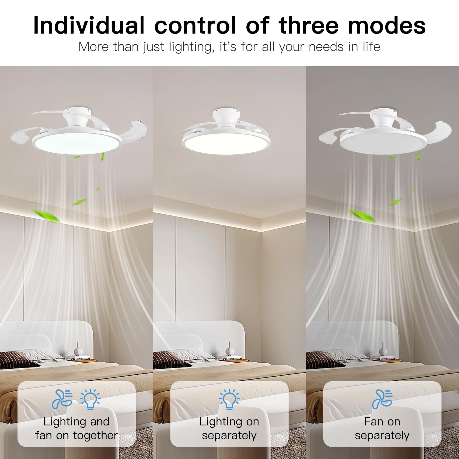 AHAWILL ultra-thin ceiling fan designed for low ceiling spaces