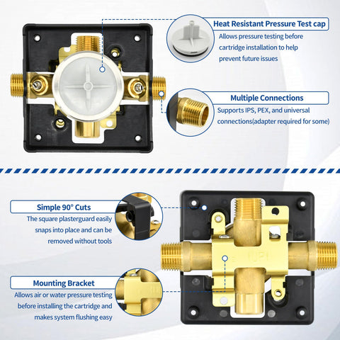 Brass construction of the R10000-UNWS valve body resists corrosion and wear.