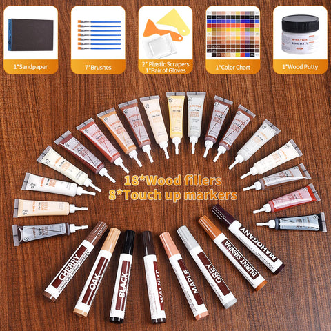 A-HEYIDA furniture markers offer quick touch-ups for scratches and fresh wood grain.
