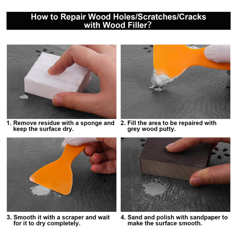 AHEYIDA wood repair kit with scrapers and gloves for precise restoration.