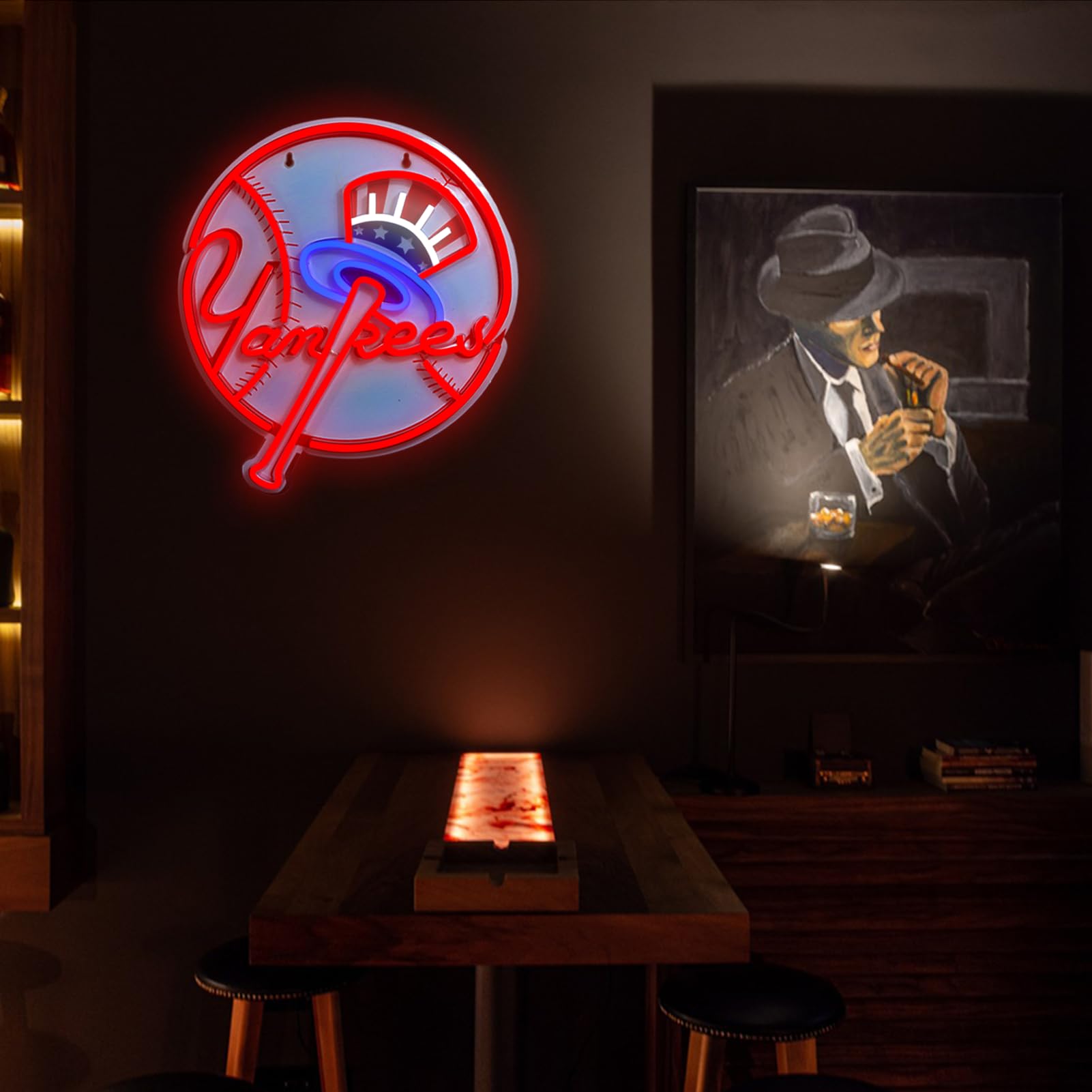 AHlove 13x15in baseball neon fits compact spaces beautifully.