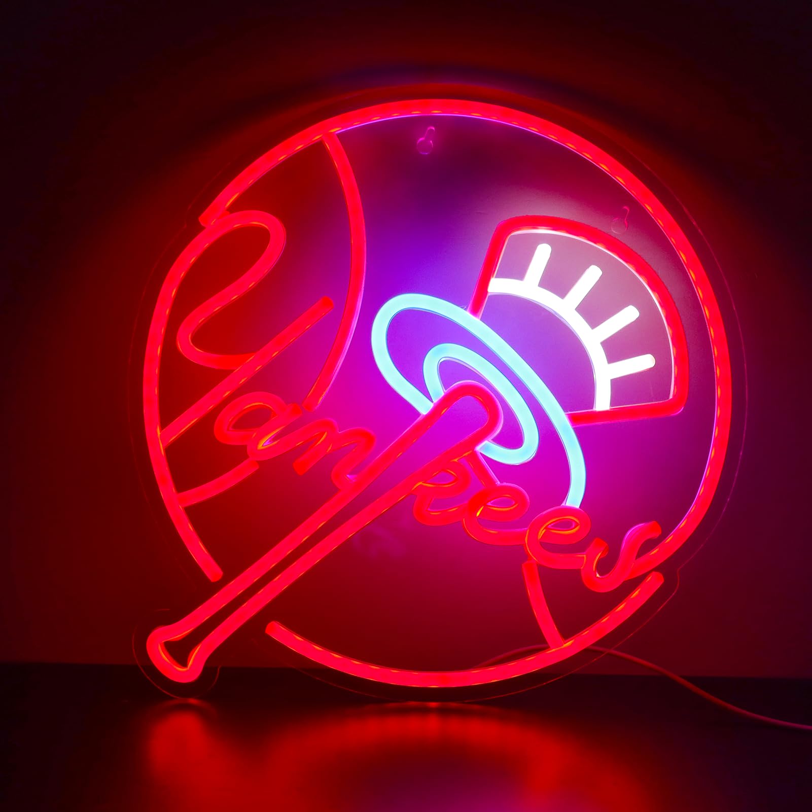 AHlove baseball neon light adds bedroom mood lighting with vibrant colors