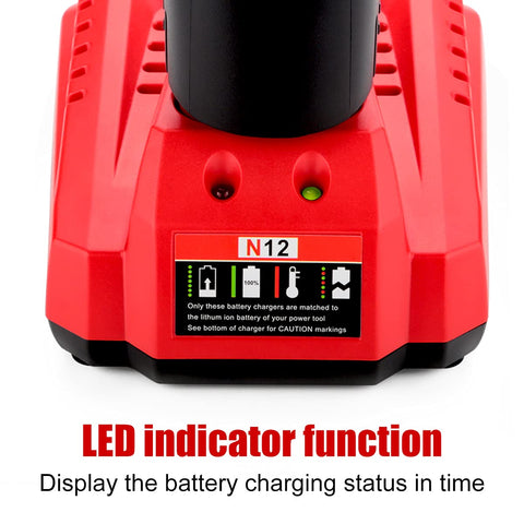 Ahomtikk 12V rapid charger indicator light, clearly shows charge status.