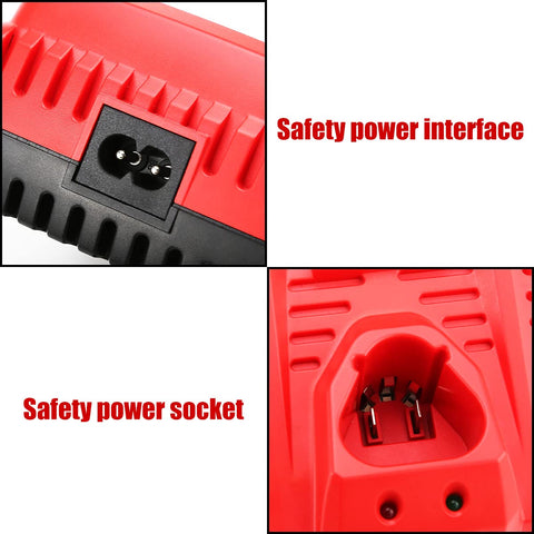Ahomtikk safety features on 12V charger with protective circuitry.