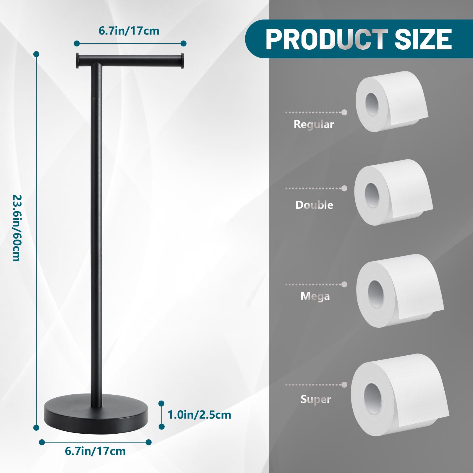 Ahomxin 5-roll capacity keeps spare rolls within reach.