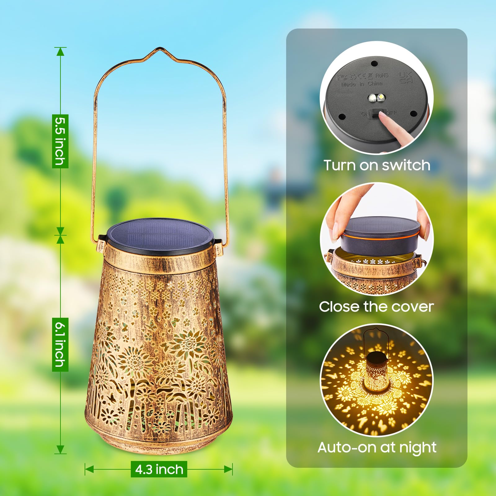 Ahaorigin lantern perfect for porch or patio accent lighting