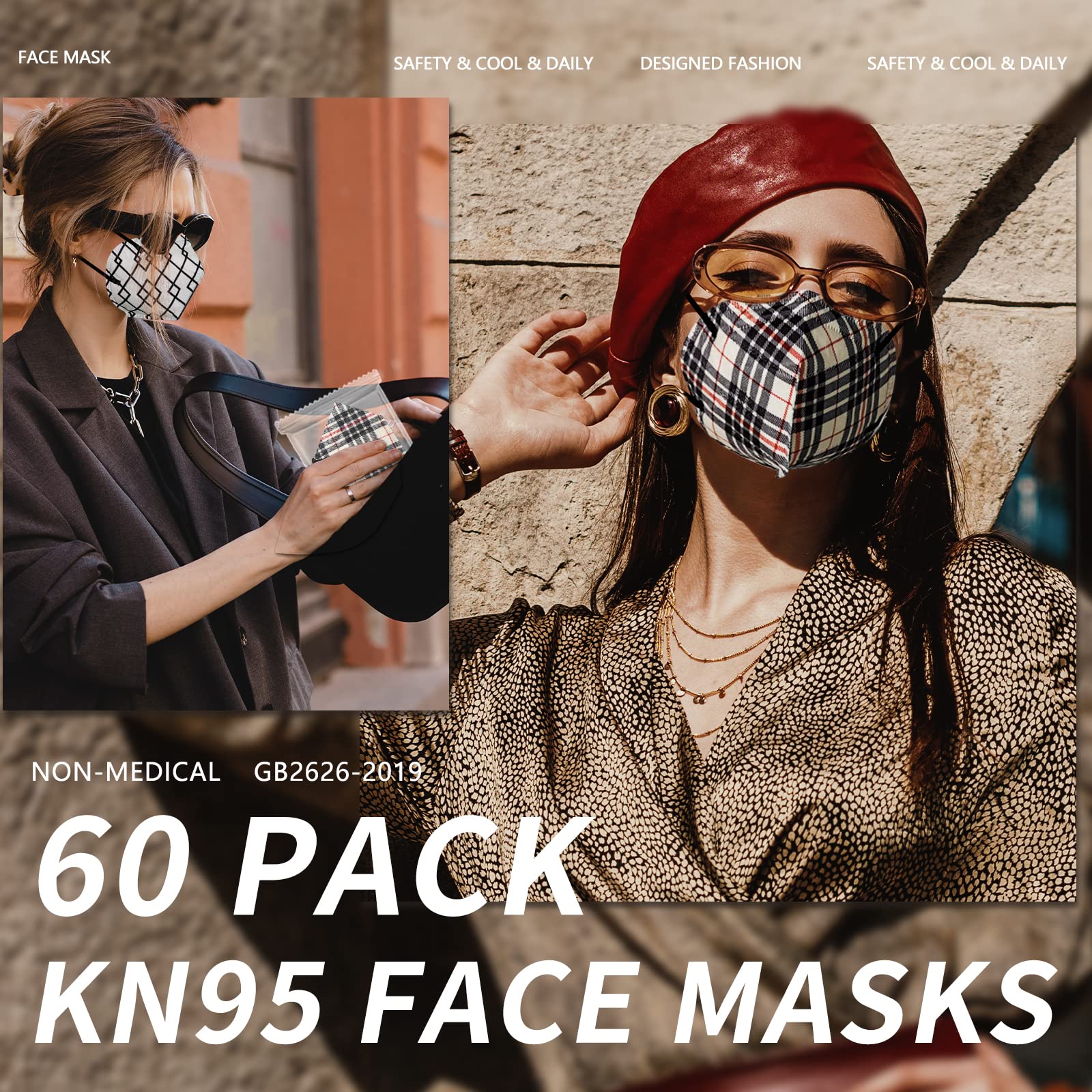 AHOTOP KN95 masks with elastic earloops ensure comfortable all-day wear.