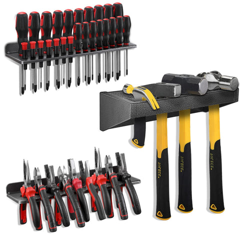 AHOWPD screwdriver organizer wall mount setup keeps screwdrivers tidy and accessible.
