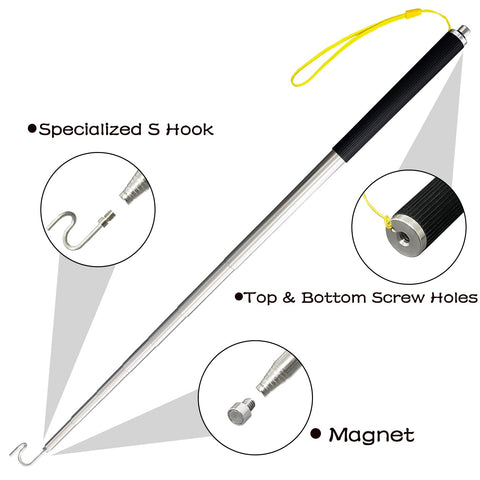 Ahrylxy extendable pole reaches up to 72 inches for distant items.