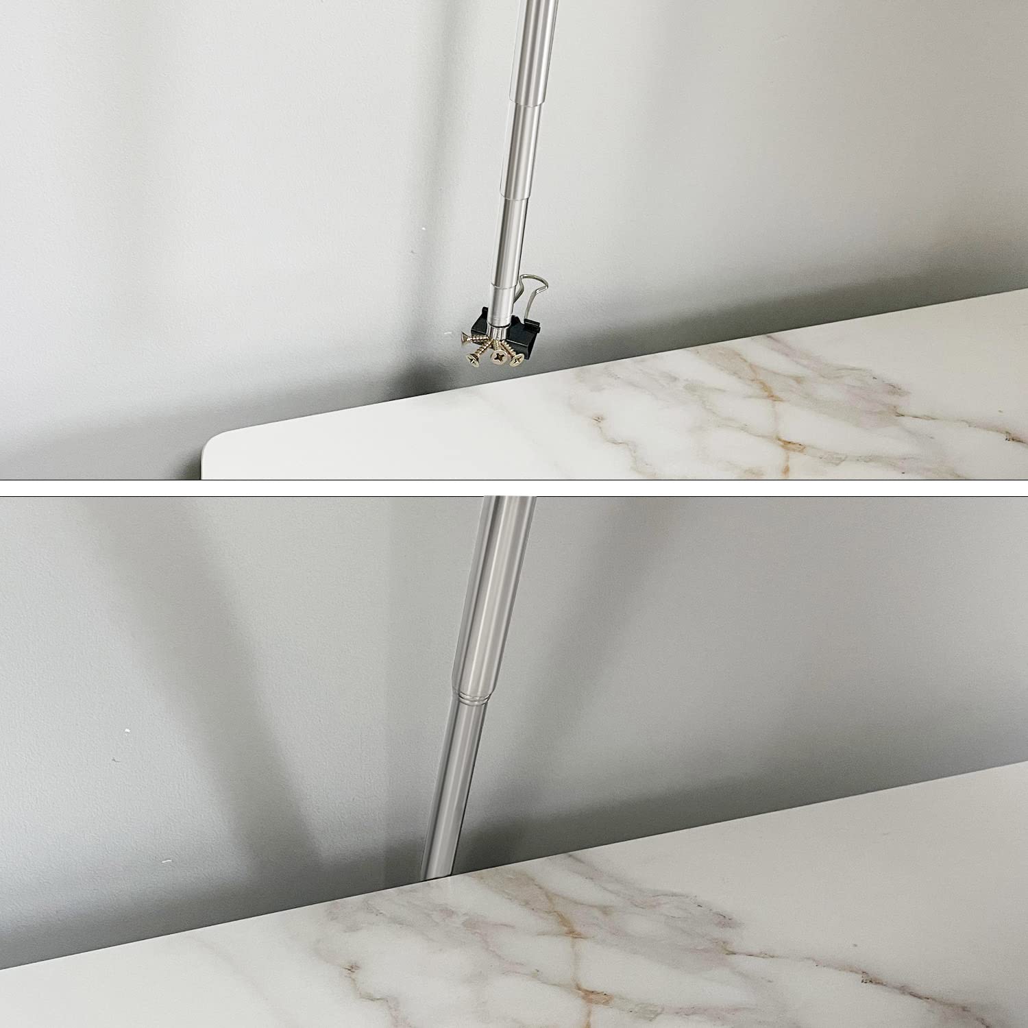 Ahrylxy packaging shows two hooks included with the pole.