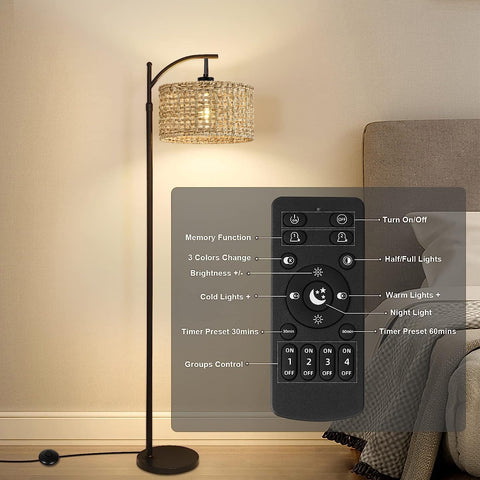 AHDWDW Arc Floor Lamp 350° rotation directs light exactly where needed.