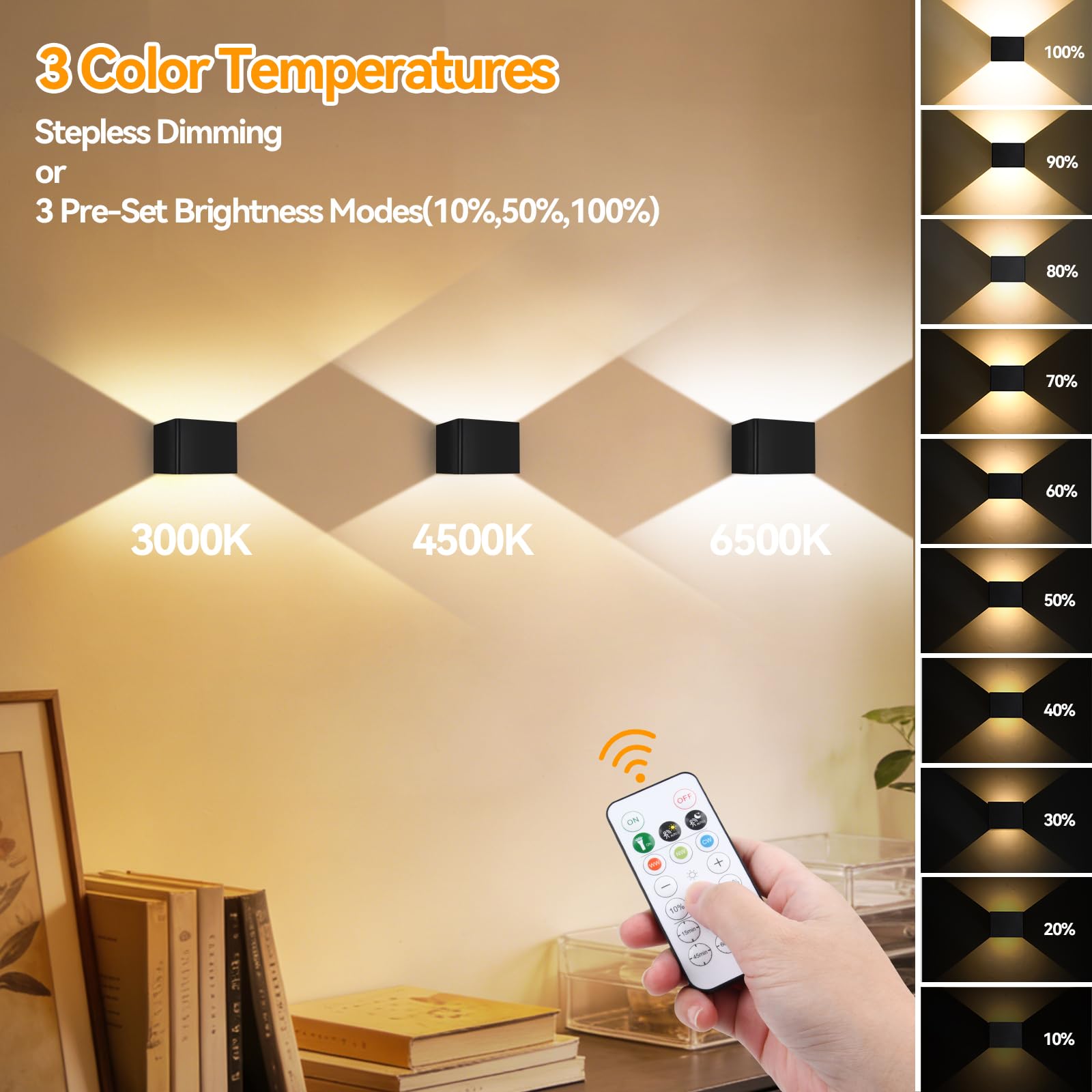 Aialun 5000mAh battery-powered sconce for long-lasting energy on demand