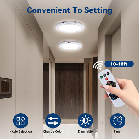 Aialun magnetic back ceiling light easily sticks and repositions