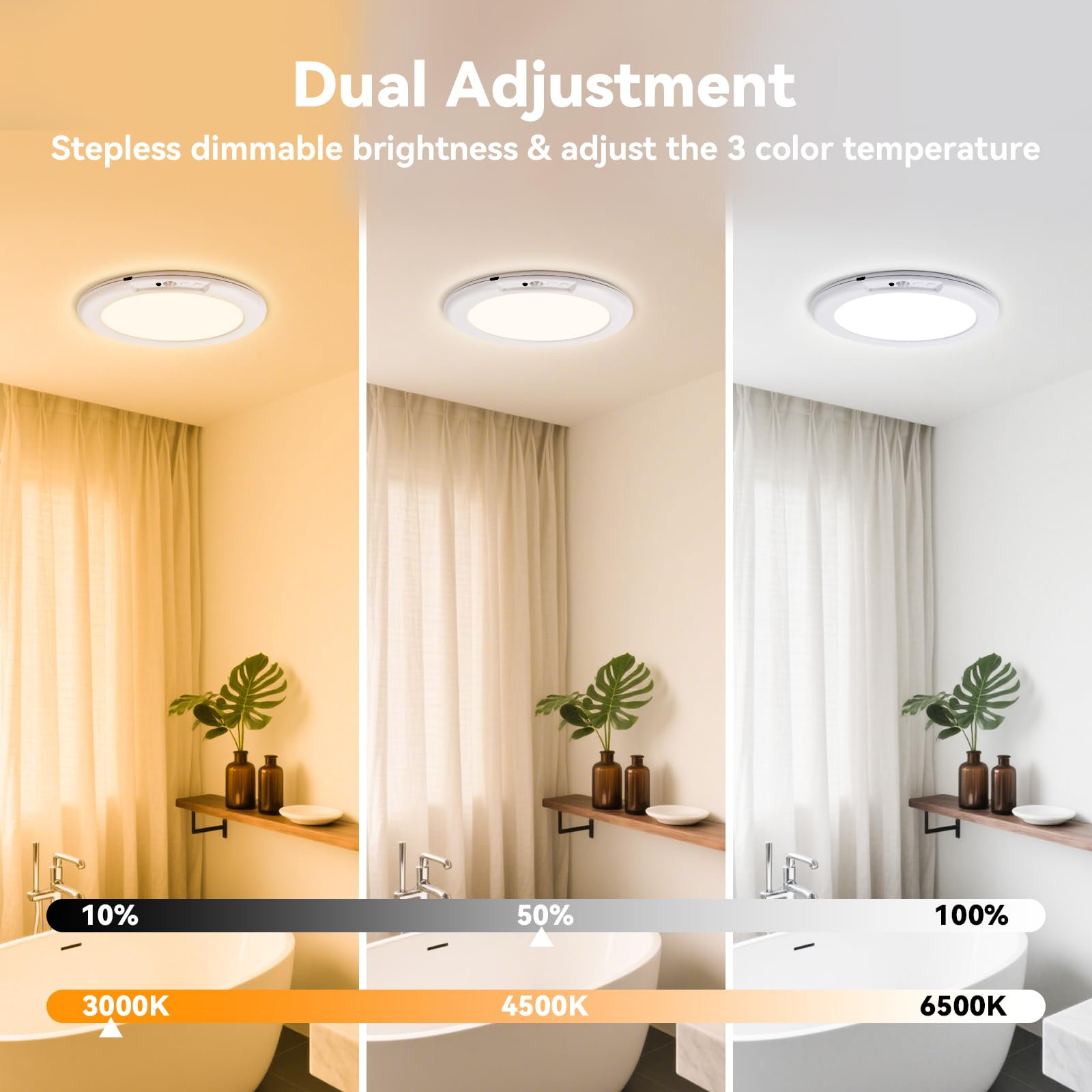 Aialun remote-controlled ceiling light functions up to 18 ft away