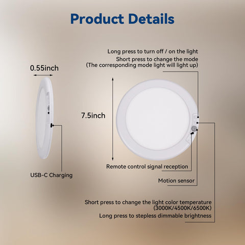 Aialun round 7.5-inch fixture for versatile indoor lighting