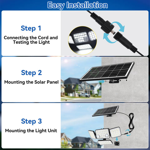 Aialun solar lights ideal for backyard, garage and patio security.