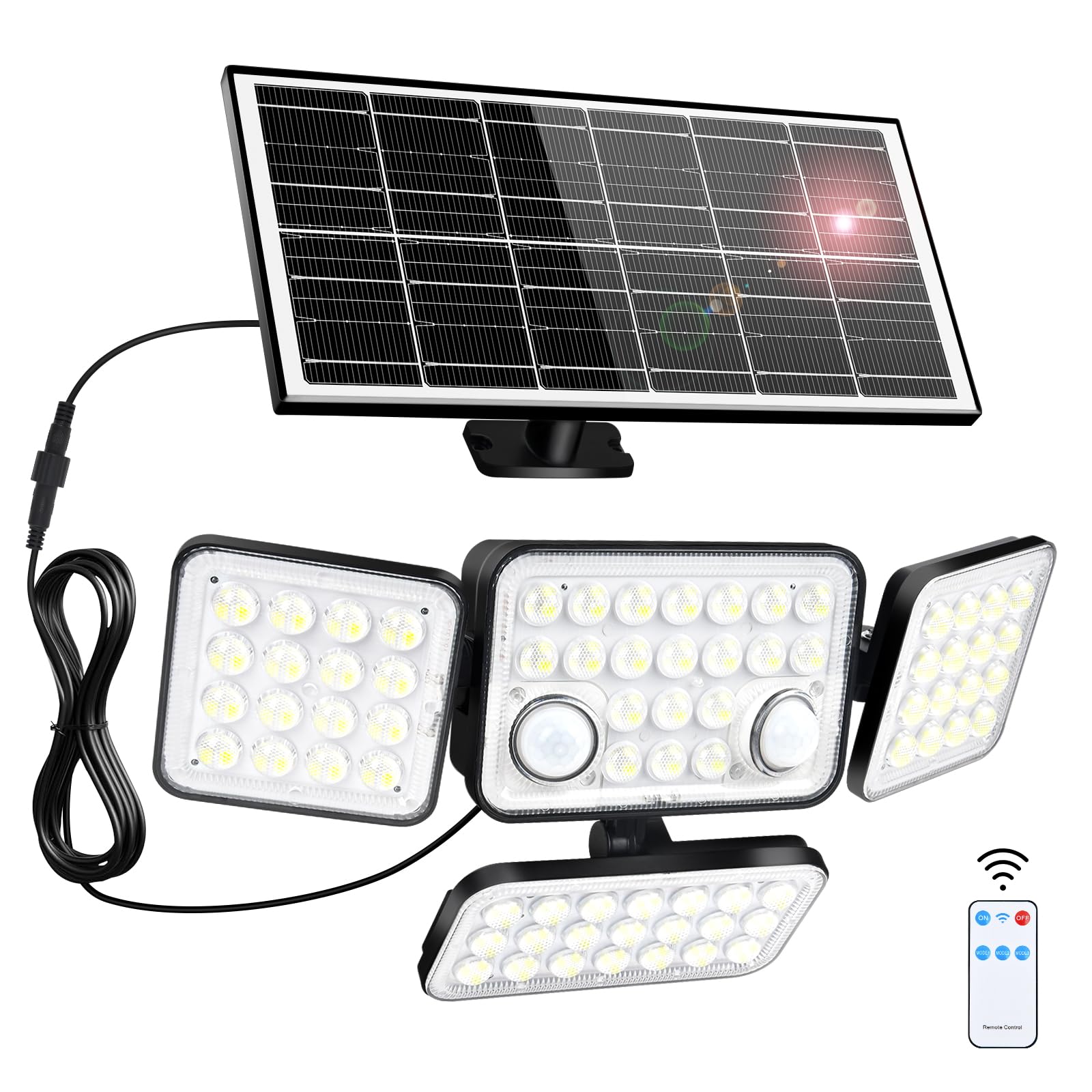 Aialun solar lights remote control for easy outdoor lighting at night.