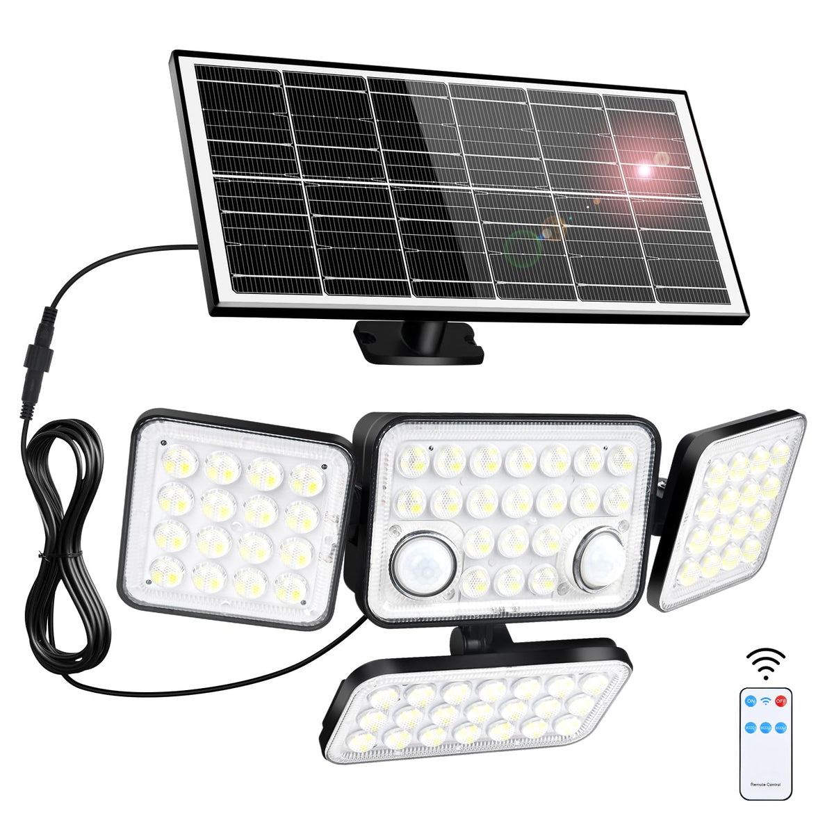 Aialun solar lights remote control for easy outdoor lighting at night.