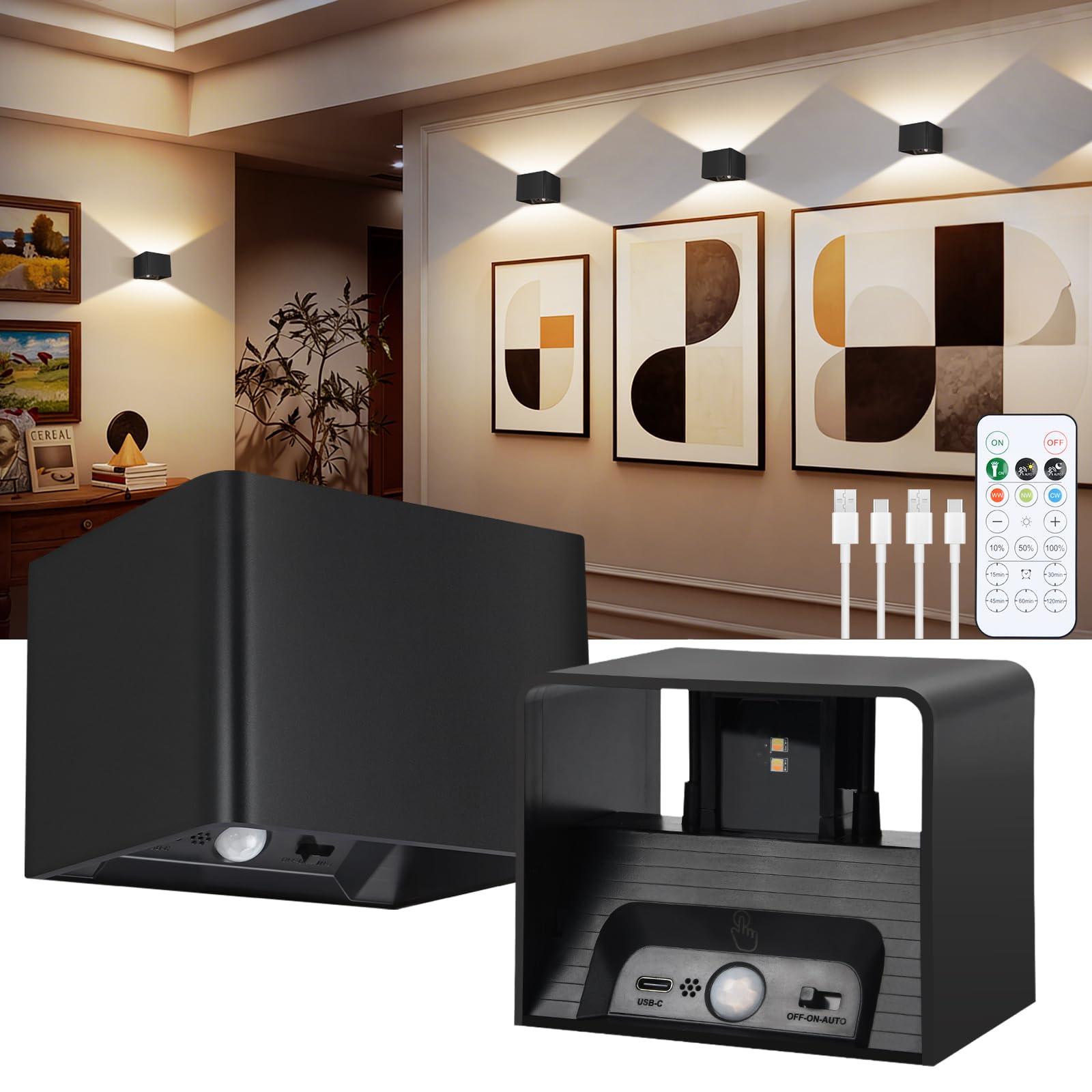 Aialun motion-sensor wall light in hallway for hands-free illumination