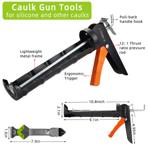 AIBGALE clear silicone caulk 10 oz offers indoor/outdoor flexibility