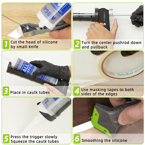 AIBGALE prep kit with sandpaper, gloves, and masking tape