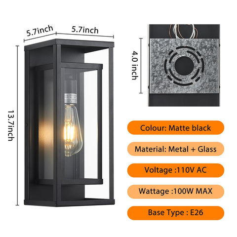 AIBISOD E26-compatible sconce supports LED, CFL, and more.