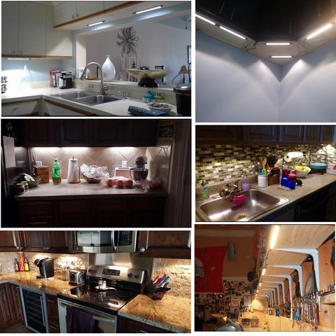 AIBOO under-counter lighting for visible counters and shelves