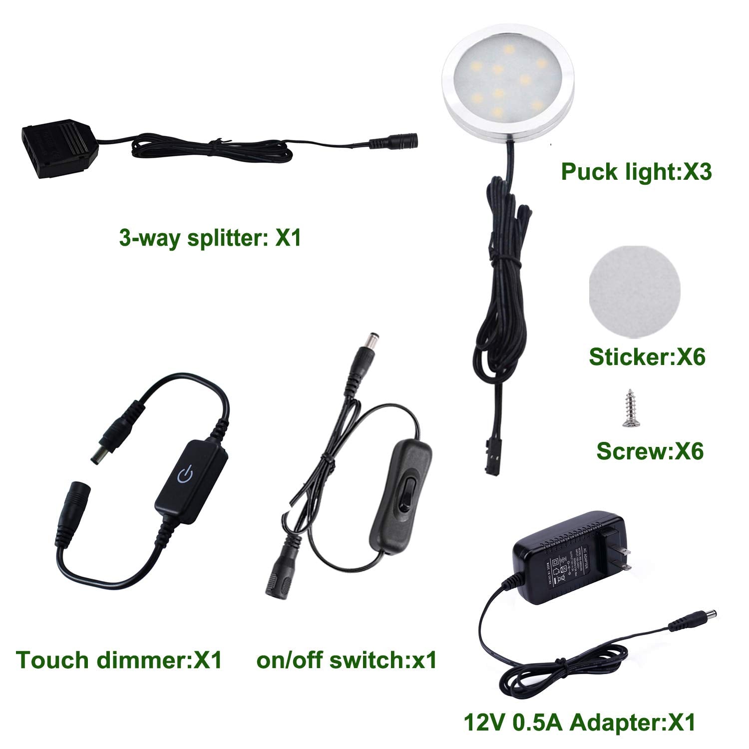 AIBOO puck light with dimmer switch improves accent lighting without glare.