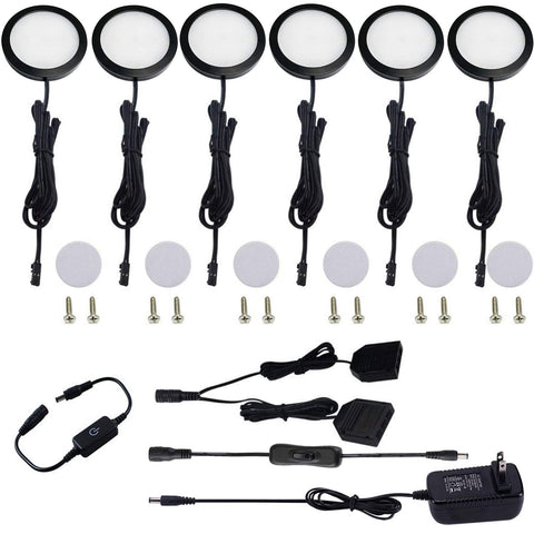 AIBOO under-cabinet puck lights 6-pack offering discreet kitchen illumination