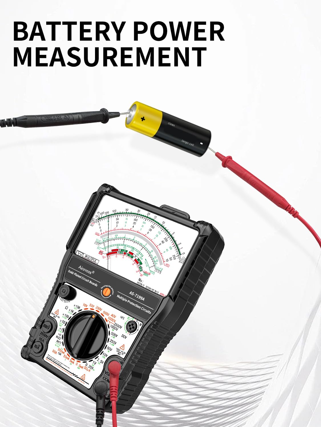 Aicevoos AS-7199A diode/LED testing scene for quick diagnostics.
