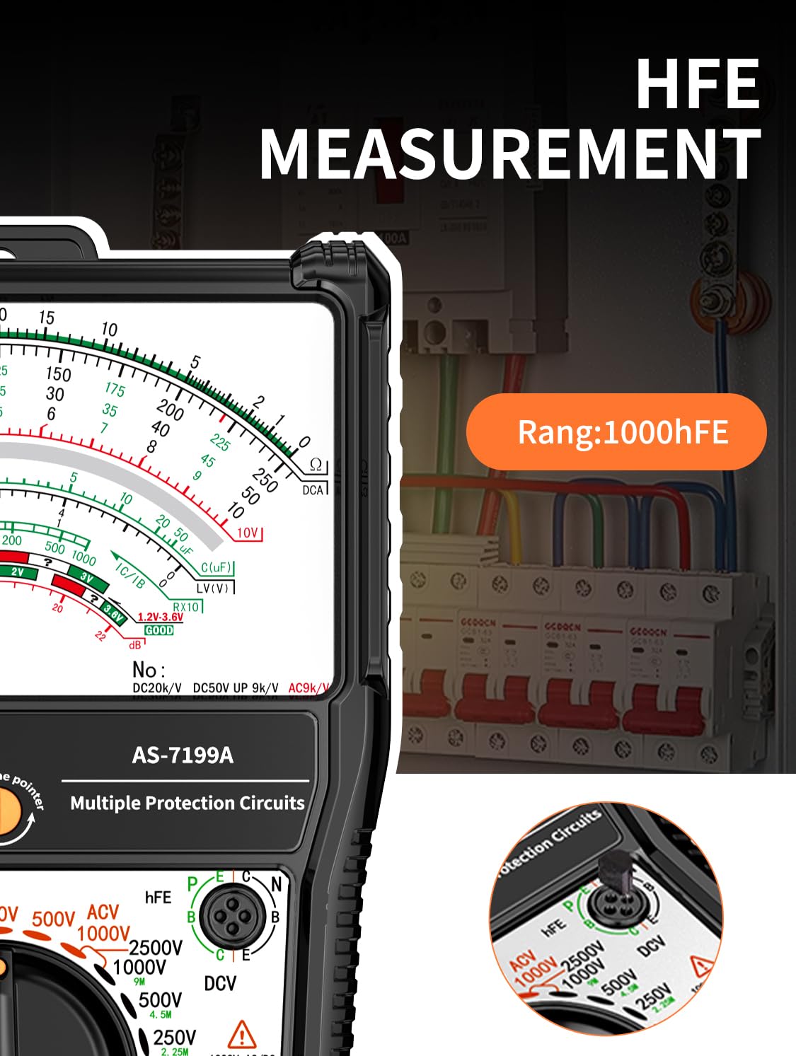 Aicevoos AS-7199A built-in stand and magnets for hands-free measurements.