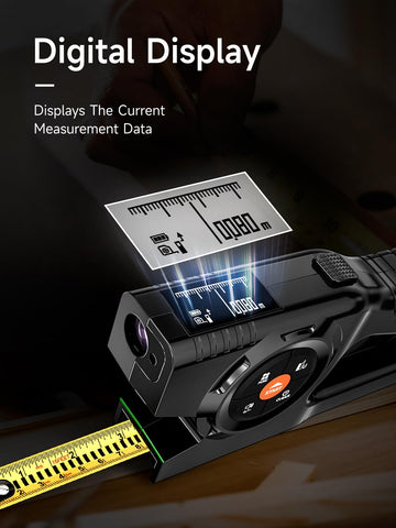 Aicevoos laser measure shows 196 ft range for long-distance accuracy