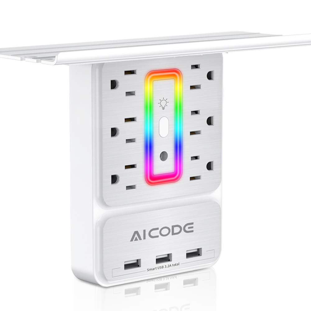AICODE socket outlet shelf fully assembled powers multiple devices at once