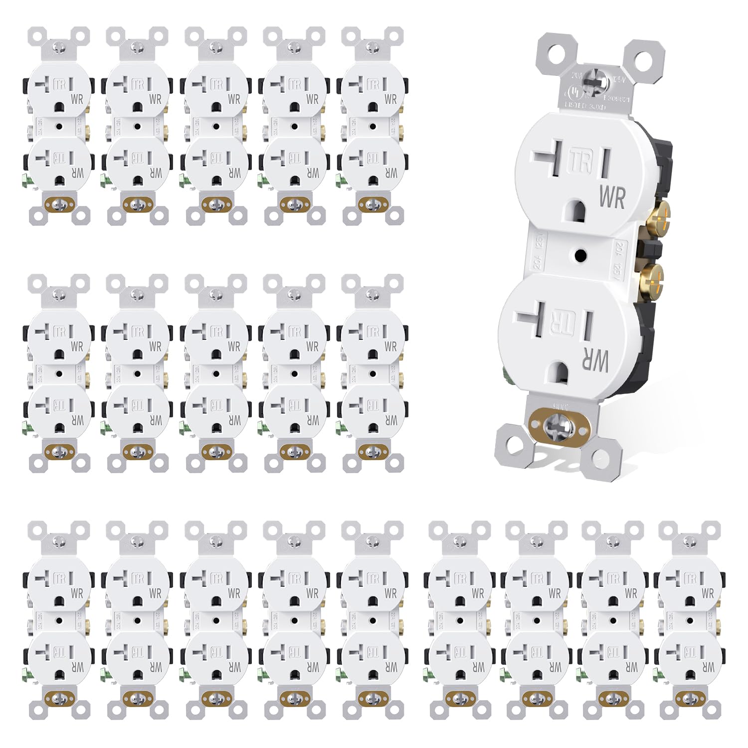 AIDA 15A duplex outlet ready for residential and commercial use