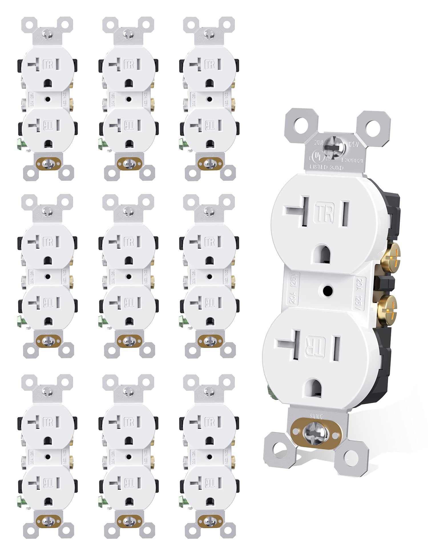 AIDA 20 Amp outlet duplex for reliable home power and convenience.
